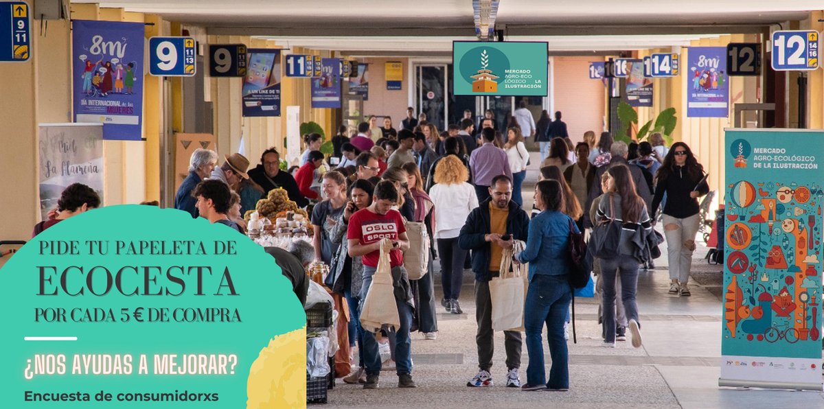 Mañana 16 de mayo, desde las 10:00, acércate al Mercado Agroecológico “La Ilustración”. Recuerda que por cada 5 € de compra tienes derecho a una papeleta para participar en el sorteo de la EcoCesta  del mercado.
<a href="/pablodeolavide/">Pablo de Olavide</a>
@elenjambresinreina
 <a href="/ceicambio/">ceicambio</a>
 @tomatomatelavega