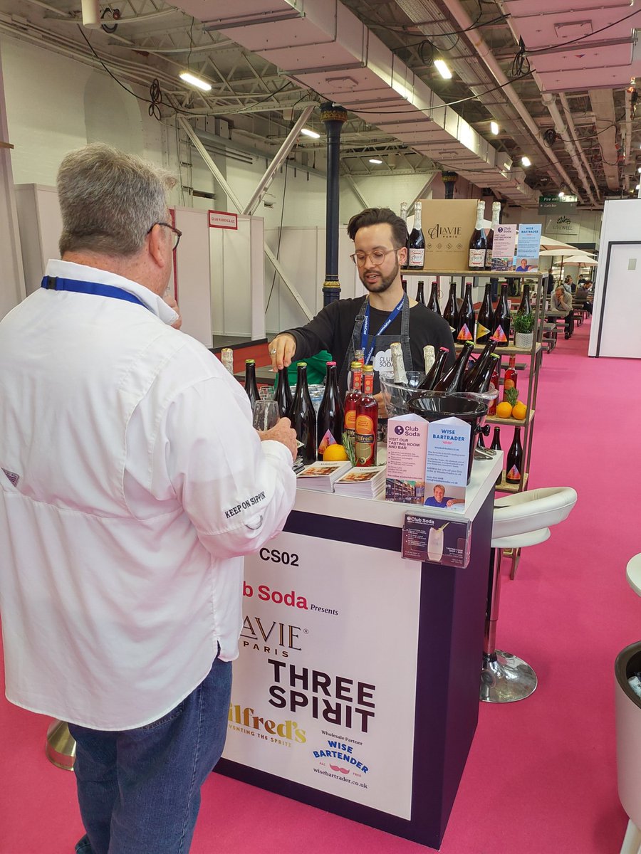 joinclubsoda's tweet image. We are live at @londonwinefair #LWF with @threespirit_ #Wilfreds and #Alavie