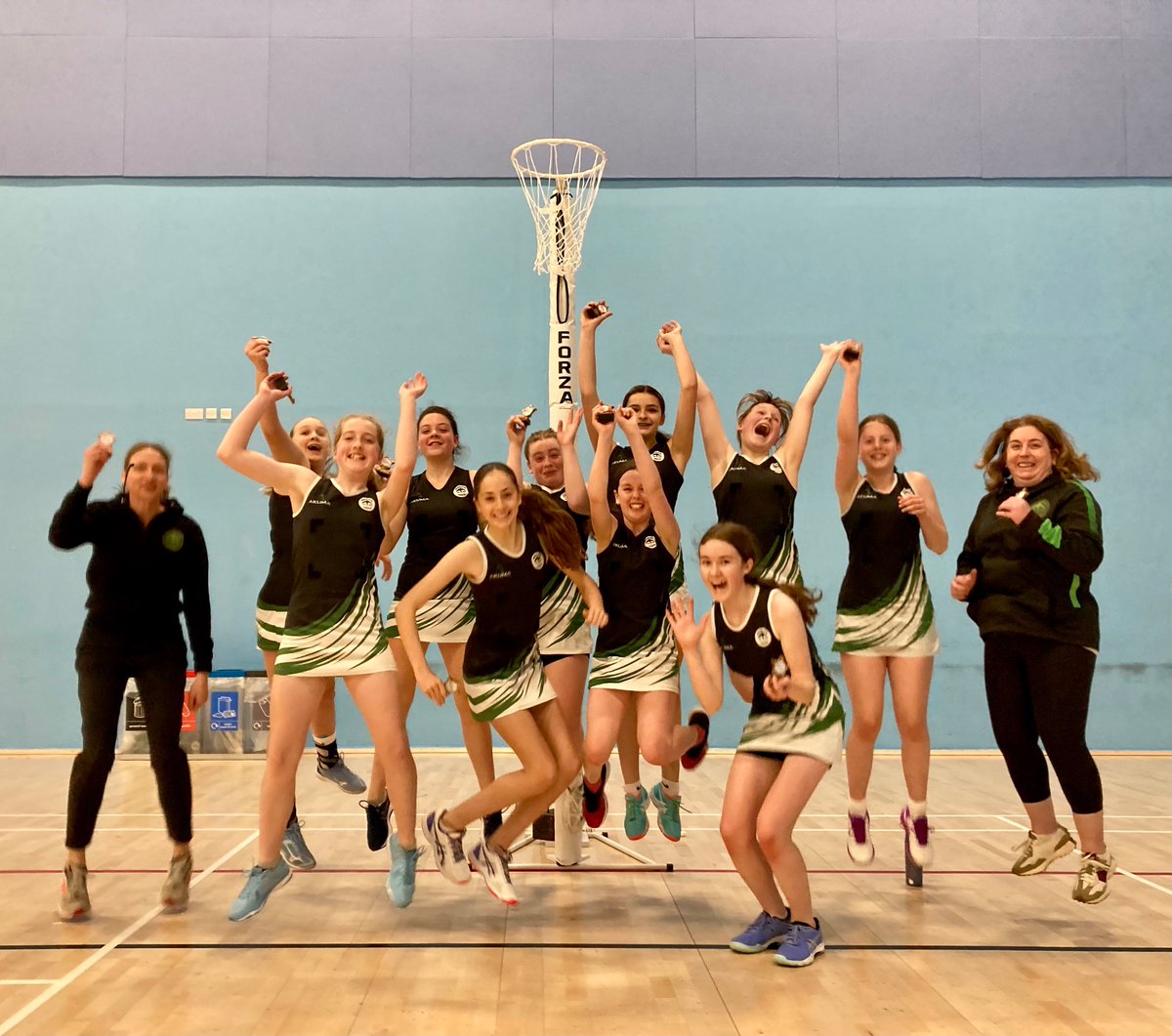 They take the double! Our Under 13s are Scottish cup winners and CENA under 14 league winners. Great to see how much these girls LOVE netball. Well done team!