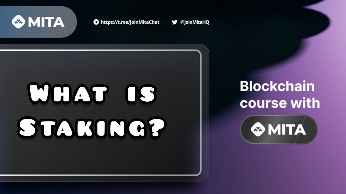 joinlivieHQ's tweet image. Blockchain course with MITA #Week37 📜✍

👨‍🏫What is Staking? 🏦🤝

In the simplest term, #Staking is when you put your digital assets to work and earn #passiveincome without selling them. 

It is similar to #depositing cash in a high-yield #SavingsAccount.  

🧵 👇