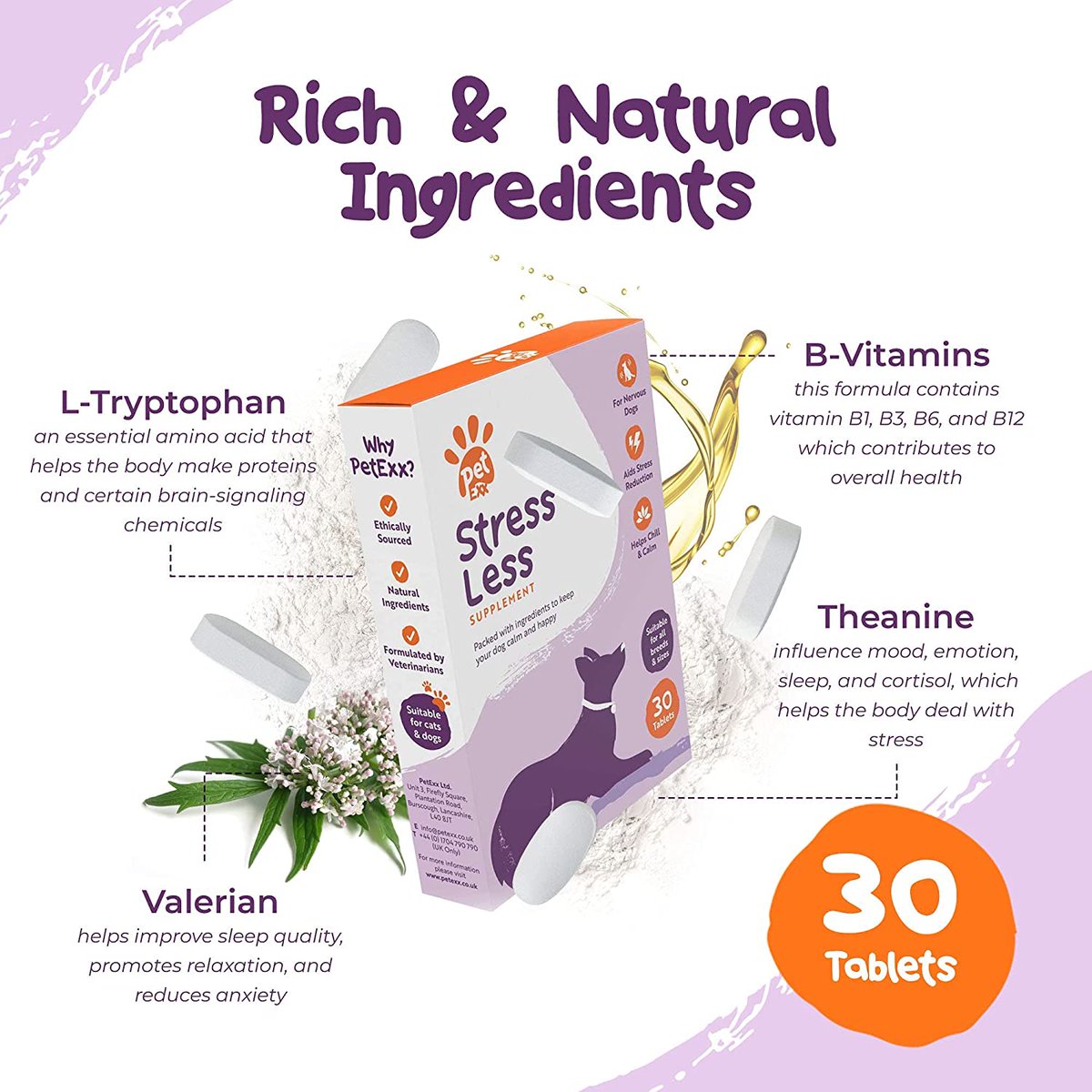 GoodVetPetGuide's tweet photo. .@ExxPet 'Stress Less' supplement is packed with essential ingredients proven to help your dog cope with stress &amp; keep them calm &amp; happy. Recommended for nervous #dogs who need extra comfort. https://t.co/pd03lSIgOE
#thepetsbiz #supplements #dogs #natural https://t.co/8xchD2RNfS