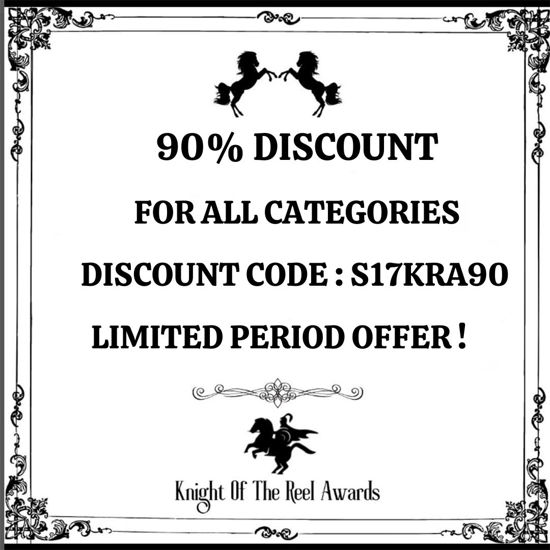 "𝙆𝙣𝙞𝙜𝙝𝙩 𝙊𝙛 𝙏𝙝𝙚 𝙍𝙚𝙚𝙡 𝘼𝙬𝙖𝙧𝙙𝙨 𝙞𝙨 𝙊𝙥𝙚𝙣 𝙛𝙤𝙧 𝙎𝙪𝙗𝙢𝙞𝙨𝙨𝙞𝙤𝙣𝙨"
Drop your prestigious projects at 𝟗𝟎% 𝐃𝐢𝐬𝐜𝐨𝐮𝐧𝐭 in all categories .
𝐃𝐈𝐒𝐂𝐎𝐔𝐍𝐓 𝐂𝐎𝐃𝐄 : S17KRA90
𝐒𝐮𝐛𝐦𝐢𝐬𝐬𝐢𝐨𝐧 𝐋𝐢𝐧𝐤 : filmfreeway.com/KnightoftheRee…