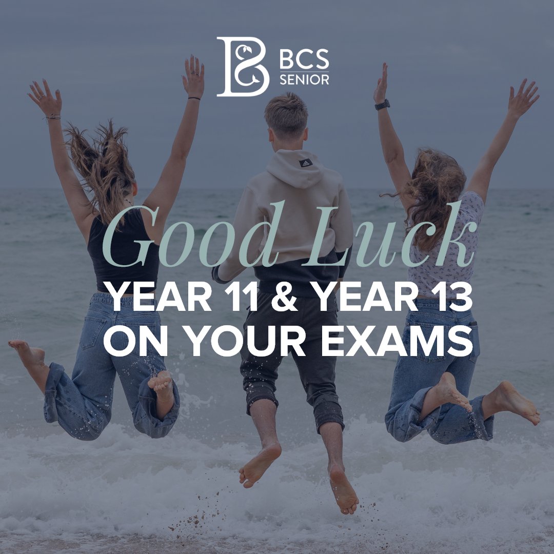 Sending #goodluck to our incredible Year 11 and Year 13 students as they tackle their #exams 🍀

You've worked hard, prepared diligently, and now it's time to shine. Believe in yourself and show the world what you're capable of! 📚✨ 

#AchievetheExtraordinary #BCS