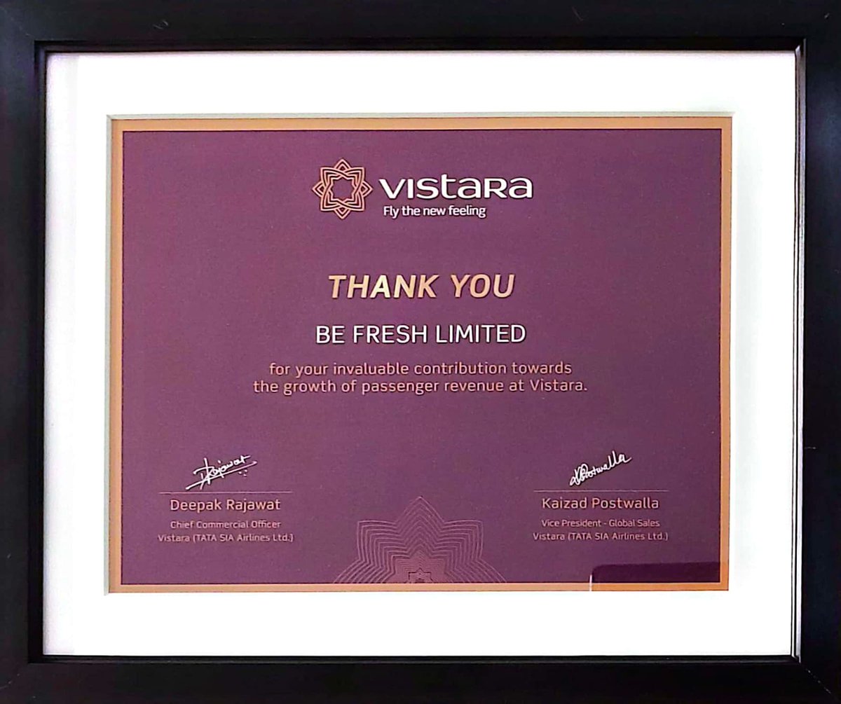 amybefresh's tweet photo. We are grateful to all our clients who kept their trust in us and support us all the way. Also, thanks to @airvistara for recognizing our dedication, consistent growth & advancement in the travel technology industry.
#amy #amybd #befresh #befreshbd #vistara #airlines #award https://t.co/YgWs7dXbBB