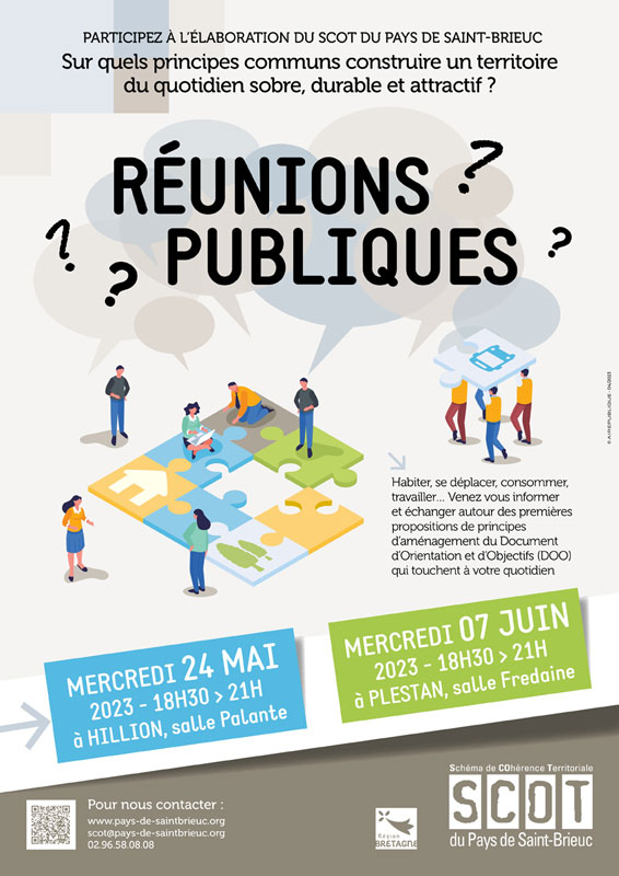 Impatient d'en savoir plus sur les enjeux de #sobriété, #habitat #economie #ZAN <a href="/Pays_SB/">Syndicat mixte de la Baie de Saint-Brieuc</a> ? 2 réunions publiques pour vous : Hillion, 24 mai 2023, et Plestan, 07 juin 2023, 18h30 - 21h. <a href="/LTMagglo/">Lamballe Terre & Mer Agglomération</a> <a href="/StBrieucAgglo/">StBrieuc Armor Agglo</a> <a href="/regionbretagne/">Région Bretagne</a>