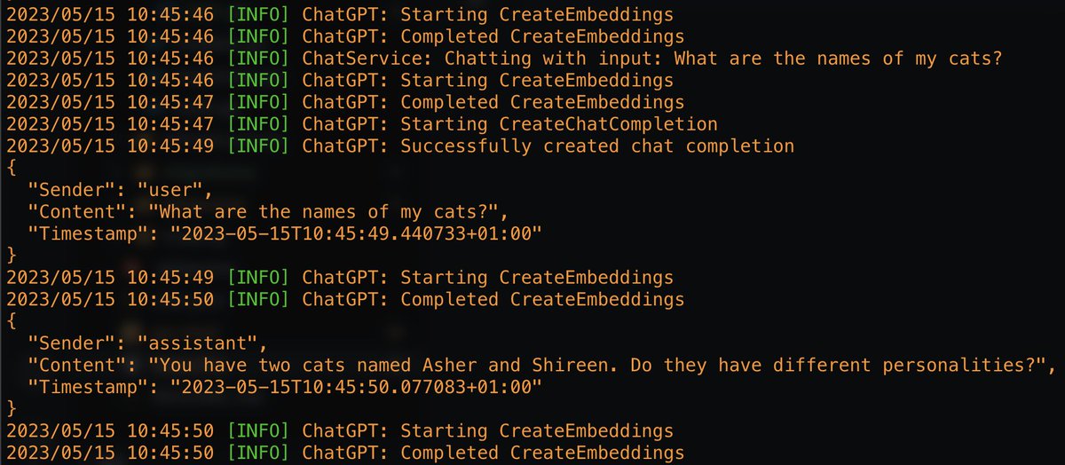 jfitzface's tweet image. It took about 5 minutes to setup #pgvector. I had been kicking the can down the road for a bit, but got to a point that my project could not progress without giving my AI some memory. I highly recommend it. Bonus points for being able to run it locally.