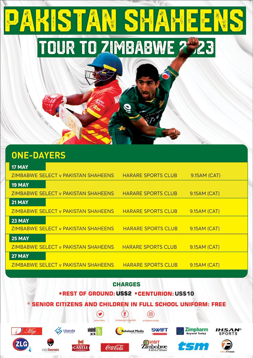 All roads lead to Harare Sports Club!

#ShaheensInZim