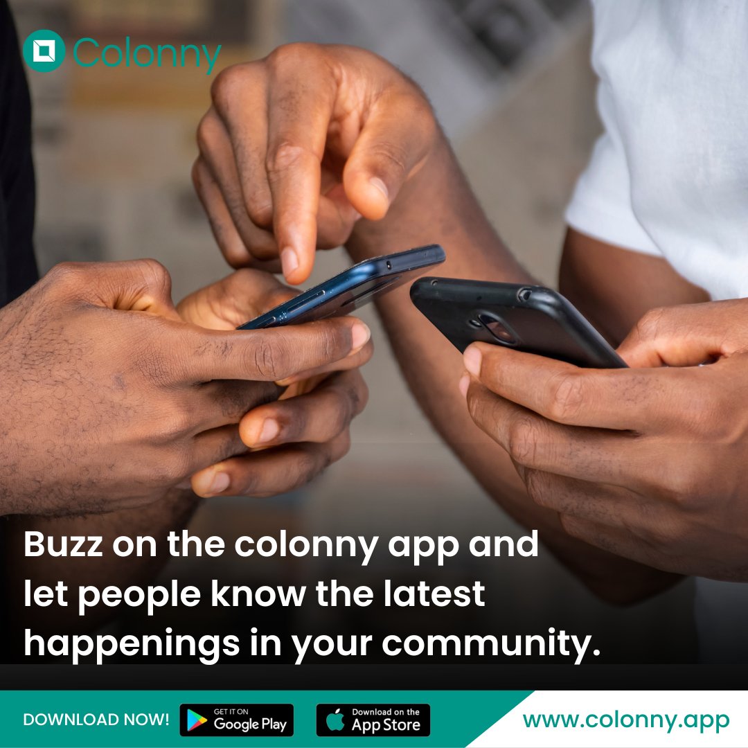 Signup on colonny app and start buzzing!

colonny.app

#colonnyapp #nigeriancommunity #96hours #Lagos #96hrs