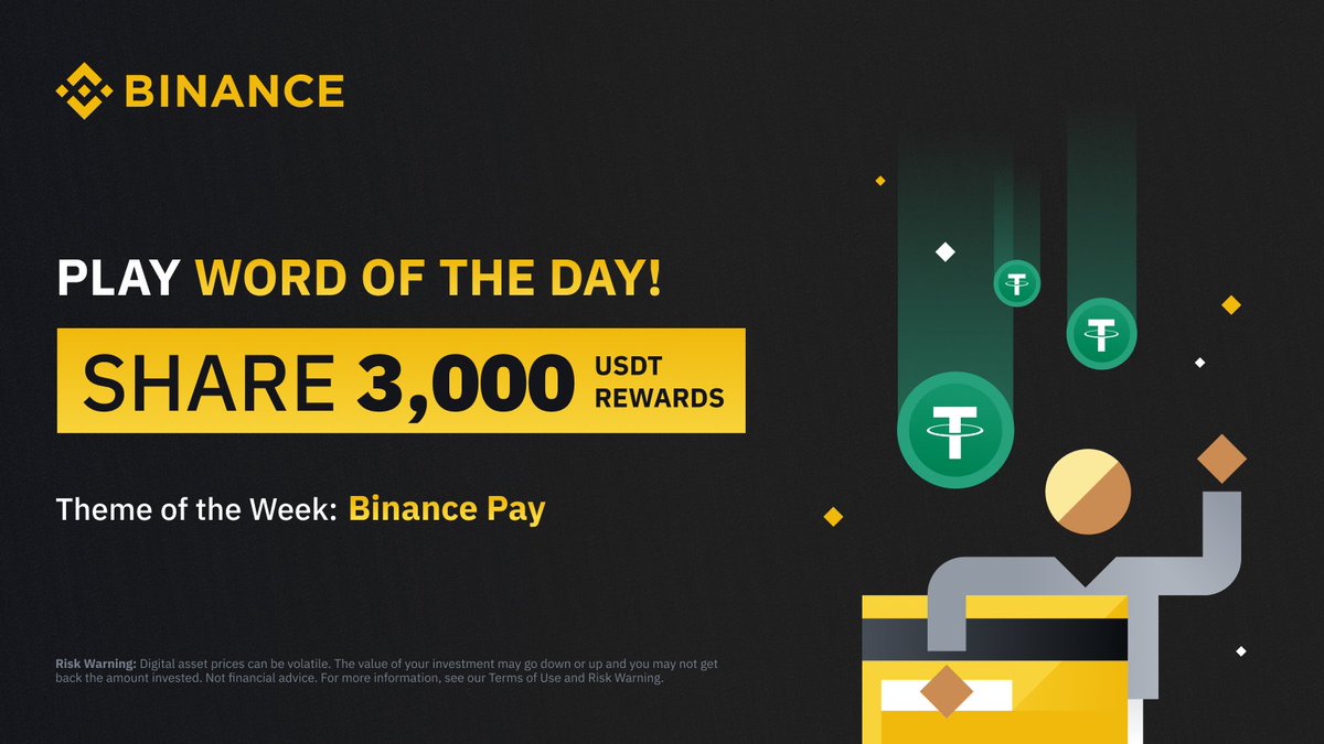Challenge yourself with Word of the Day for an opportunity to win a share of 3,000 $USDT!

Theme: #Binance Pay

Play now ➡️ binance.com/en/activity/wo…