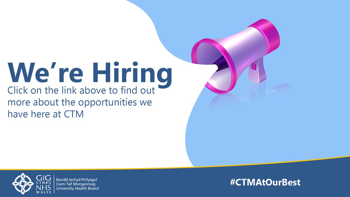 CwmTafMorgannwg's tweet photo. π£Want to be a part of #TeamCTM?
We are hiring a Special School Nurse - an exciting opportunity that may be your ideal next career move.
More information π
https://t.co/vzk12Zqr0h https://t.co/qgYMBMLU9M