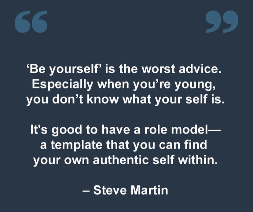 Teachers should be themselves. When discovering what that means for them, role models can provide inspiration and mentors can help create safe spaces to  unpack the exemplars and help people build those skills into their practice in their own authentic way. #MentorMonday #beyou