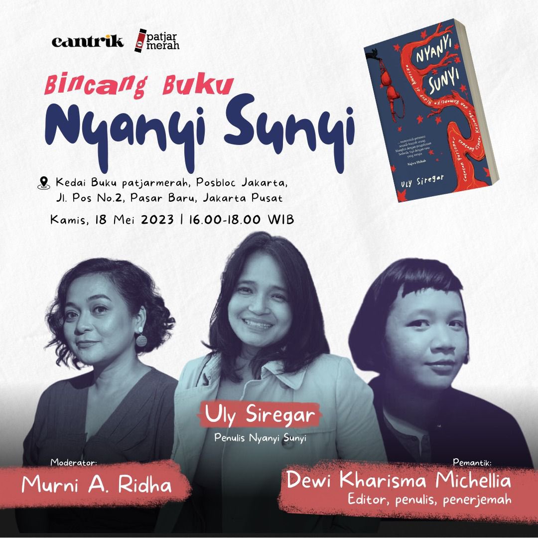 sheknowshoney's tweet photo. JAKARTA!!
NYANYI  SUNYI’S BOOK DISCUSSION: 17, 18, 19 May 2023.

Let’s talk book. ❤️❤️

I’m honored to be presented with prominent Indonesian writers, journalist, and artist. 
@AndariKarina @dewikhami @dasmaran @OlgaLy_DIA 
@BacaDiTebet @patjarmerah_id @atamerica 

**Please RT https://t.co/wOd2D26FWp