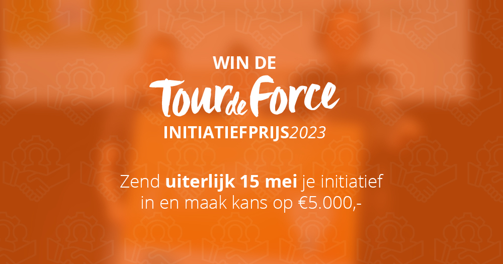 15 mei: de laatste dag dat je jouw fiets-initiatief kunt indienen voor de Tour de Force Initiatiefprijs! Heb jij een mooi fiets-initiatief en mag heel fietsend Nederland dat weten? Stuur je idee dan uiterlijk vandaag hier in nationaalfietscongres.nl/tour-de-force-… en maak kans op €5000,-!