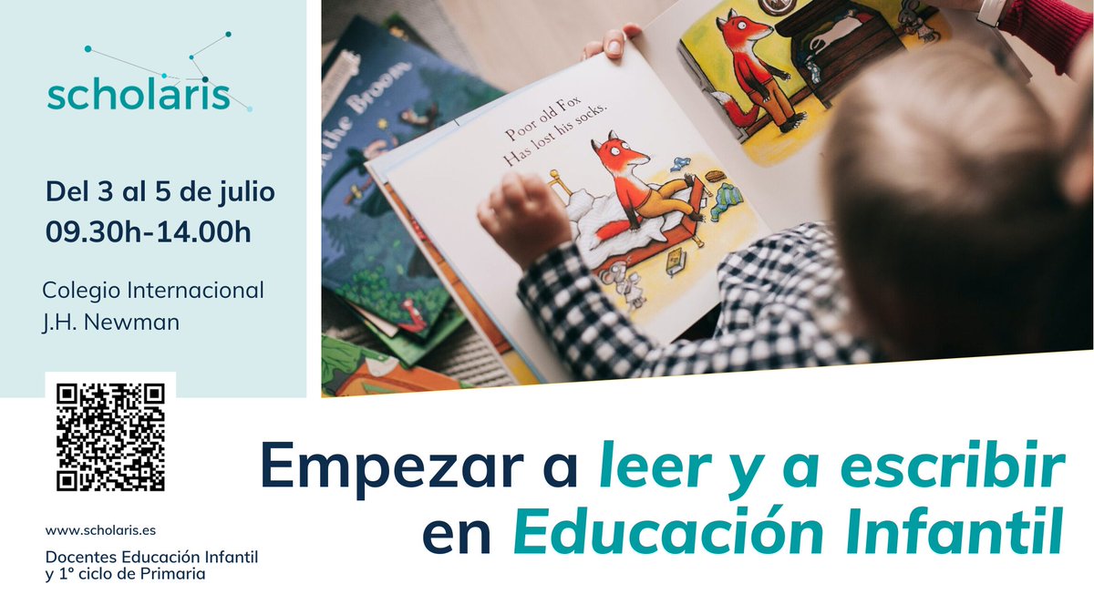 🔵ESCUELA DE VERANO #SCHOLARIS
Curso "Empezar a leer y a escribir en Educación Infantil".

Un recorrido para la enseñanza de la #lectoescritura en la etapa de Educación #Infantil. Aspectos previos a la presentación de las letras.

✏️Apúntate:
scholaris.es/empezar-a-leer…