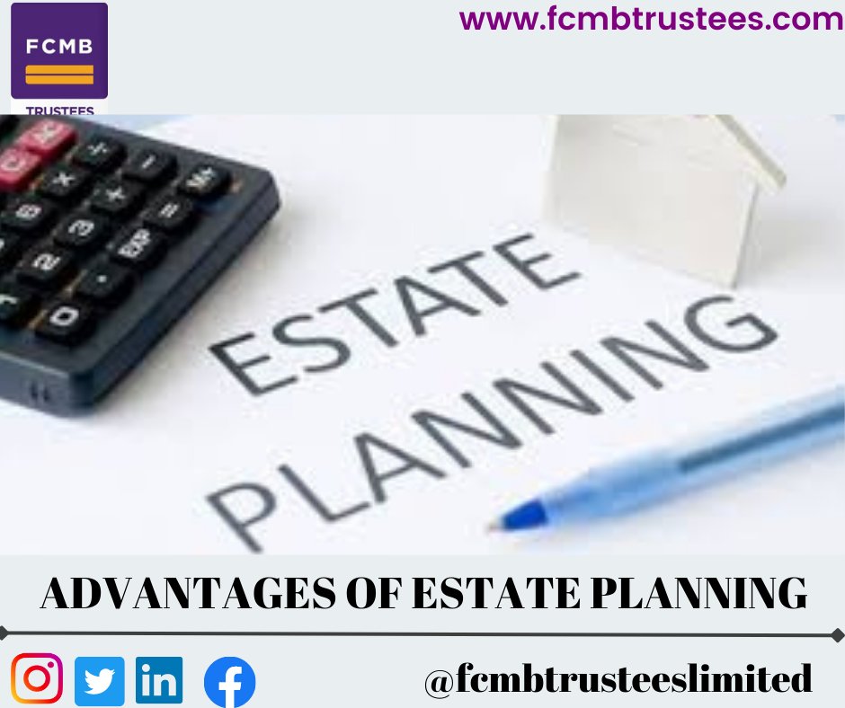 fcmbtrustees's tweet photo. In May's publication of the month, we are dissecting the advantages of planning one's estate.
Go to https://t.co/anlojY7Gk9 to begin your estate planning journey today.
Link in bio
#estateplanning #willsandtrusts #fcmbtrustees https://t.co/uvJECsMild