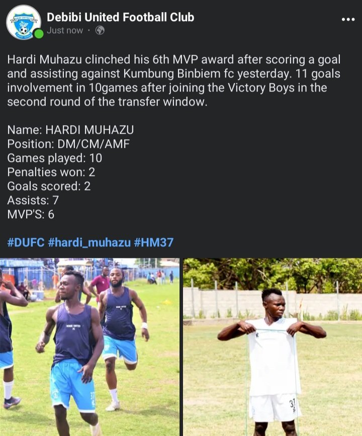 debibiunitedfc's tweet photo. 11 goals involvement in 10games
@DivisionOneGH
Name: HARDI MUHAZU 
Position: DM/CM/AMF
Games played: 10
Penalties won: 2
Goals scored: 2
Assists: 7
MVP'S: 6

@SompaSportsZone
@EffahOwusuJose1
@PapaPoku
#DUFC #hardi_muhazu #HM37 https://t.co/F9EoX4brFL