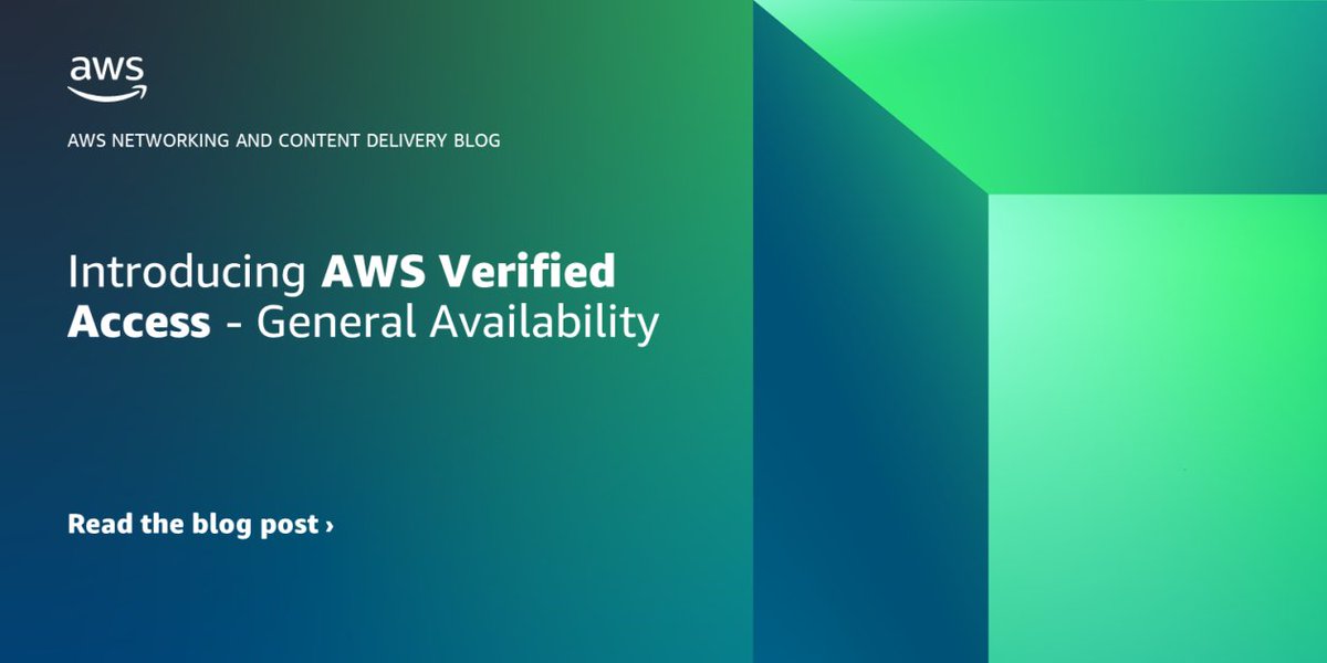 Introducing #AWSVerifiedAccess for general availability! This is an important step for #ZeroTrustArchitecture as it enables organizations to secure access to their workloads and resources on AWS. #AWS #CloudSecurity
buff.ly/42gGDq8