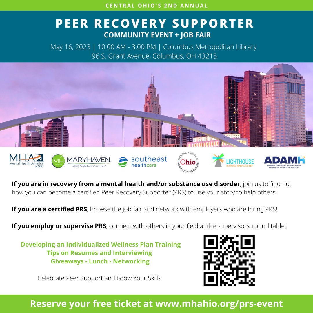 Tomorrow is the day! 

If you are a PRS, a PRS employer, or are interested in becoming a certified PRS, you won't want to miss this event. 

We'll be closing registrations at noon today, but will be accepting walk-ins the day of the event.

ow.ly/KXVB50OmSyr