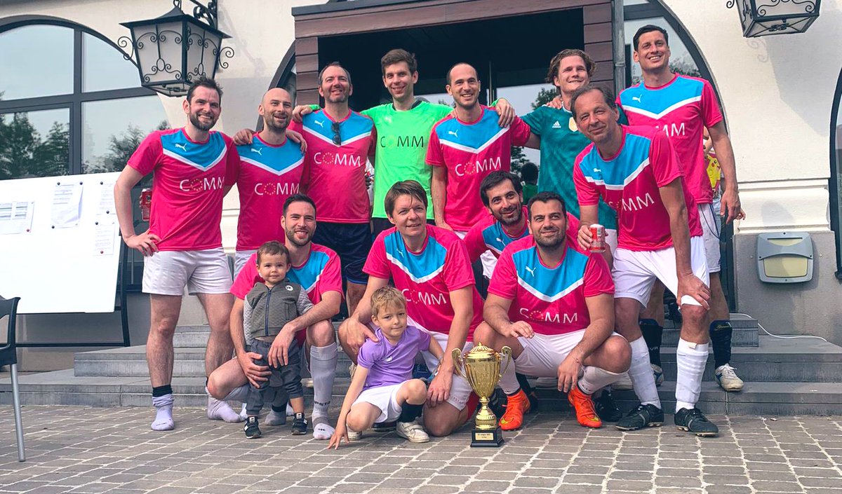 balazs_iravju's tweet photo. Congratulations to the organisers and winners of the 2023 EU League 🇪🇺 ⚽️ at @EU_Commission. ☀️ 

Combined with fundraising for Ukraine 🇺🇦 ❗️

The trophy 🏆 of this year was won by a joint team of DG Communication ➕DG Education, Youth, Sport and Culture. https://t.co/JXM9CfJpJr