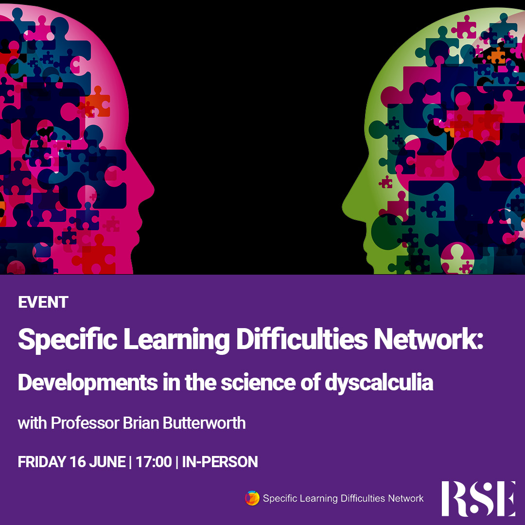 RoyalSocEd's tweet photo. On 16 June, join us to learn about the work done by the Specific Learning Difficulties Network with a lecture from neuroscientist @b_butterworth and an exhibition with ambassadors from the likes of @DyslexiaScotlan &amp; CALL Scotland. 

Book your place here: https://t.co/X39JFwG9Sv https://t.co/5EABZCwpHu