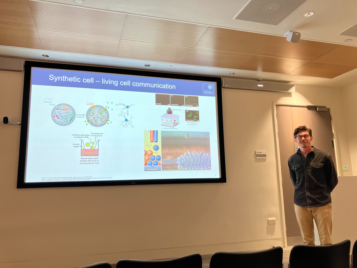 Great to see our work on effector release presented by Jorin Riexinger @bayley_lab at the biophysical seminar series @KavliOxford !