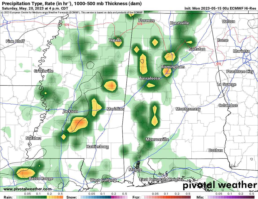 The heat continues, with chances for rain most days this week Southern