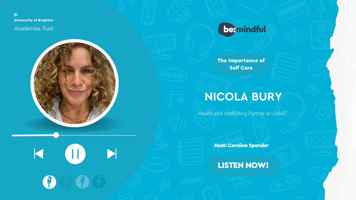 Discover the power of self-care in our latest podcast! Nicola Bury, UoBAT's Health and Wellbeing Partner, dives into the importance of prioritising our own wellbeing. Tune in now: bit.ly/bemindful-TheP… #MentalHealthWeek ❤️‍🩹