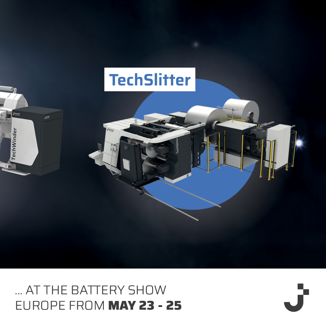 kampfmachinery's tweet image. Meet us at the Battery Show Europe in Stuttgart, Germany! From May 23 to 25, experts from the industry come together to showcase cutting-edge battery technology.
Get to know #Jagenberg group’s advanced #energy solutions.
Learn more about the #TechWinder and the #TechSlitter.