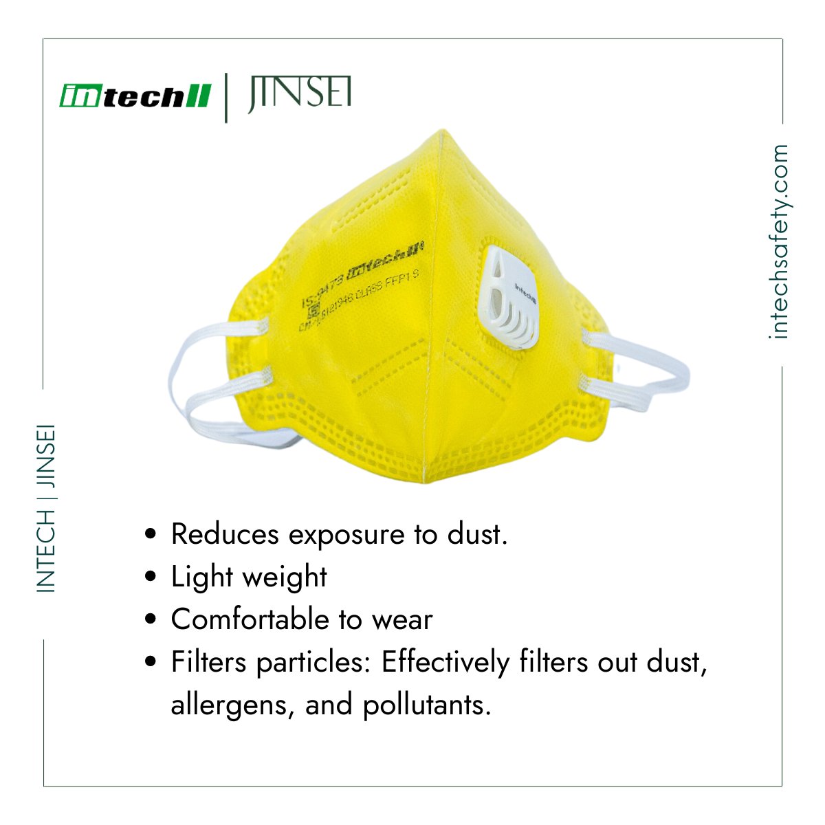IntechSafety's tweet photo. Respiratory Protection 

Reduces exposure to dust.
Light weight
Comfortable to wear
Filters particles: Effectively filters out dust, allergens, and pollutants

#DustMask #ProtectiveMask #RespiratoryProtection #PPE #AirborneParticles #FilterMask #SafetyEquipment https://t.co/eebgRcRzHt