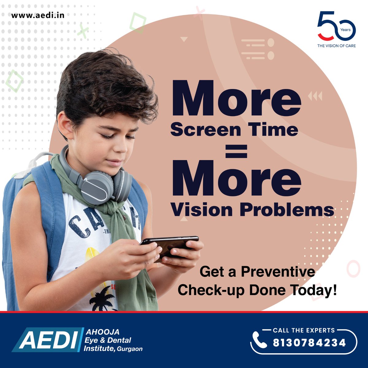 Early detection of visual-related issues are essential to avoid serious eye diseases in kids.
To know more about #PaediatricOphthalmology contact AEDI today.

#ChildEyeCare #EarlyDetection #EyeDiseases #HealthyEyes
.
.
.
#AhoojaEyeandDentalInstitute #Aedi  #50YearsOfVision