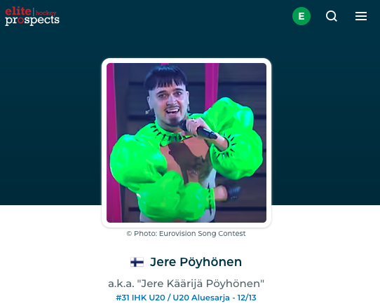 🇫🇮🇫🇮🇫🇮 Most clicked players last week on eliteprospects.com

1 Connor Bedard 76,876
2 Jere "Käärijä" Pöyhönen 36,912
3 Matvei Michkov 33,150
4 Leo Carlsson 30,772
5 Adam Fantilli 29,967
6 Will Smith 28,294
7 Joe Iginla 15,832
8 Zach Benson 13,553
9 Panagiotis Mavridis 13,386