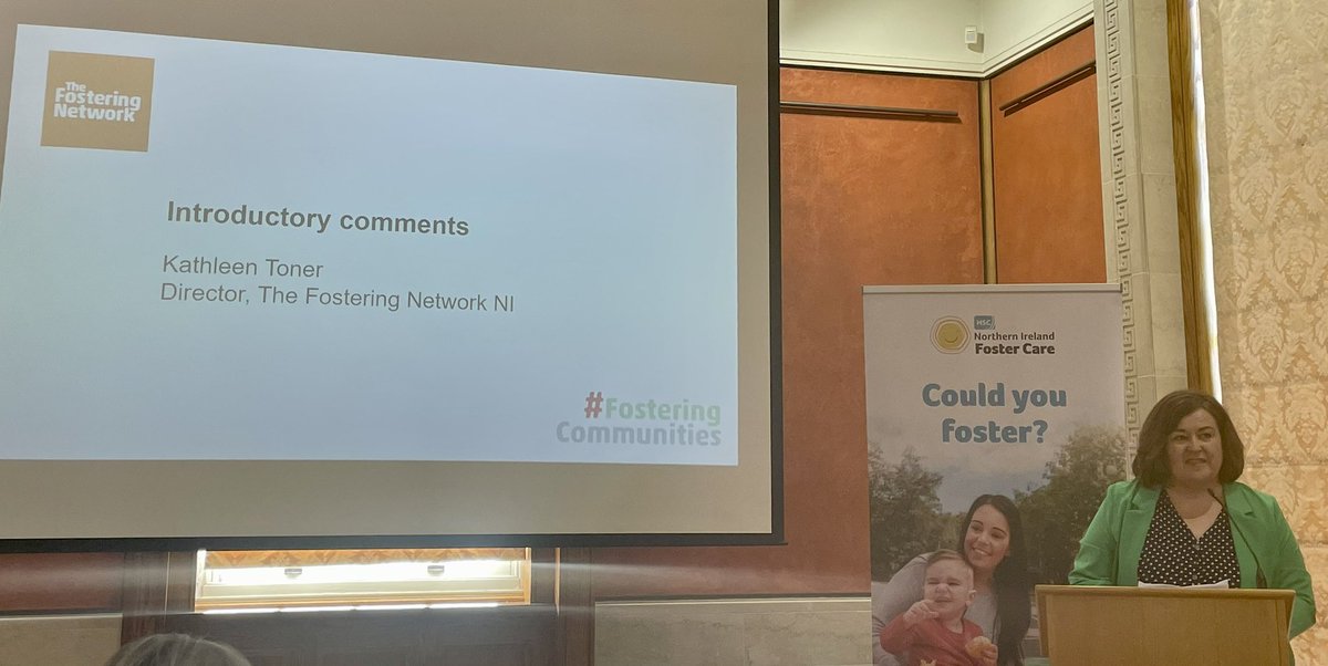 @tfn_kathleen highlights that #FosteringCommunities are so important to provide stable, caring and loving homes for children and young people. Foster carers are needed from every community in NI. Specifically 300 more foster carers are needed here. #FCF23