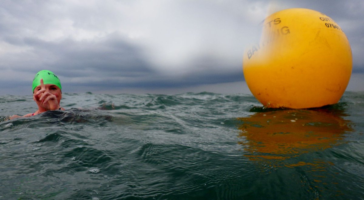 <a href="/stwilfridstweet/">St Wilfrid's Hospice</a> Days 14 and 15 justgiving.com/page/seafordse… and we are 26km off the English coastline (return leg) <a href="/purplepuffin/">Andy Cook</a> #seaford #seaswimming #wildswimming #dryrobeterritory #coldwater #MondayMotivation