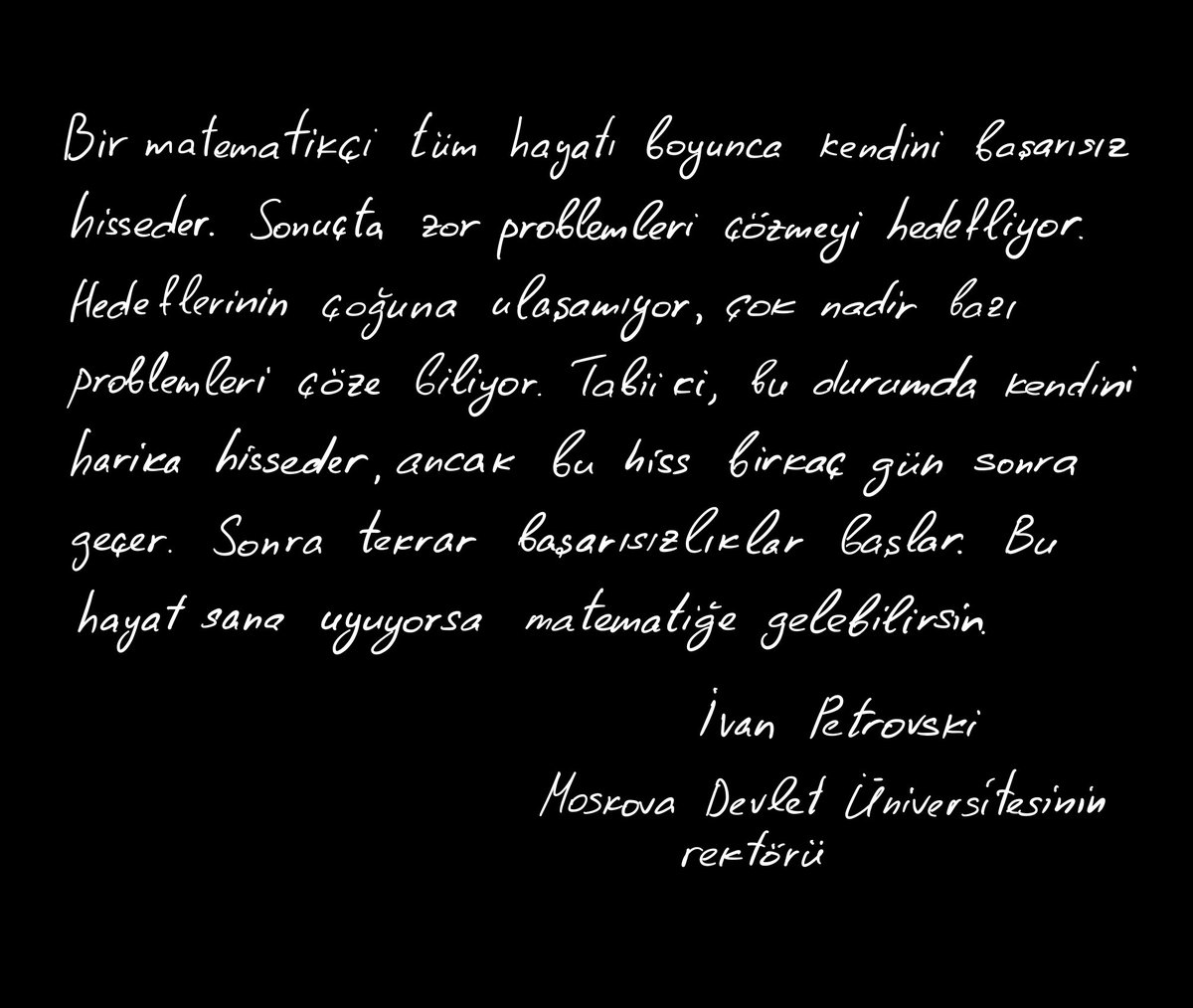 Lise öğrencileriyle yaptığım konuşmalardan bir slayt.