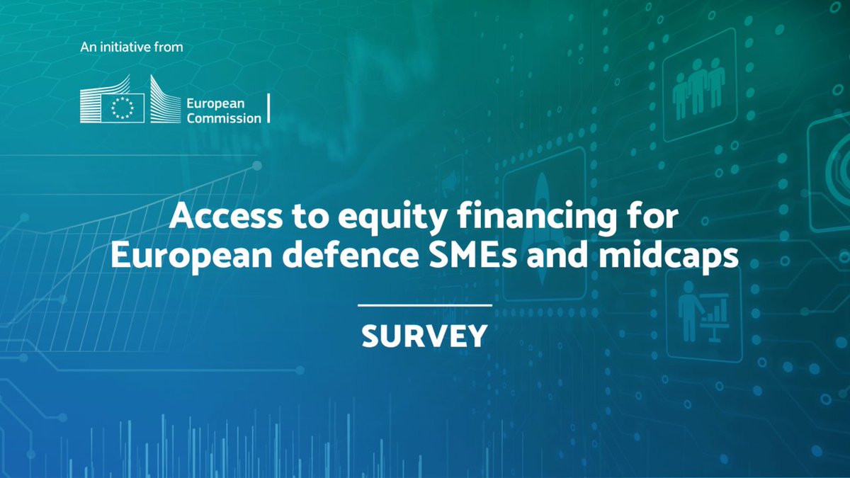 Representatives of SMEs & Midcaps can contribute to the innovation & resilience of the #EUDefenceIndustry by taking the new Survey on the Access to Equity Financing ➡️It aims to map the European ecosystem of investors in the sector🇪🇺🛡️ More detail at👇 europa.eu/!MG6X67