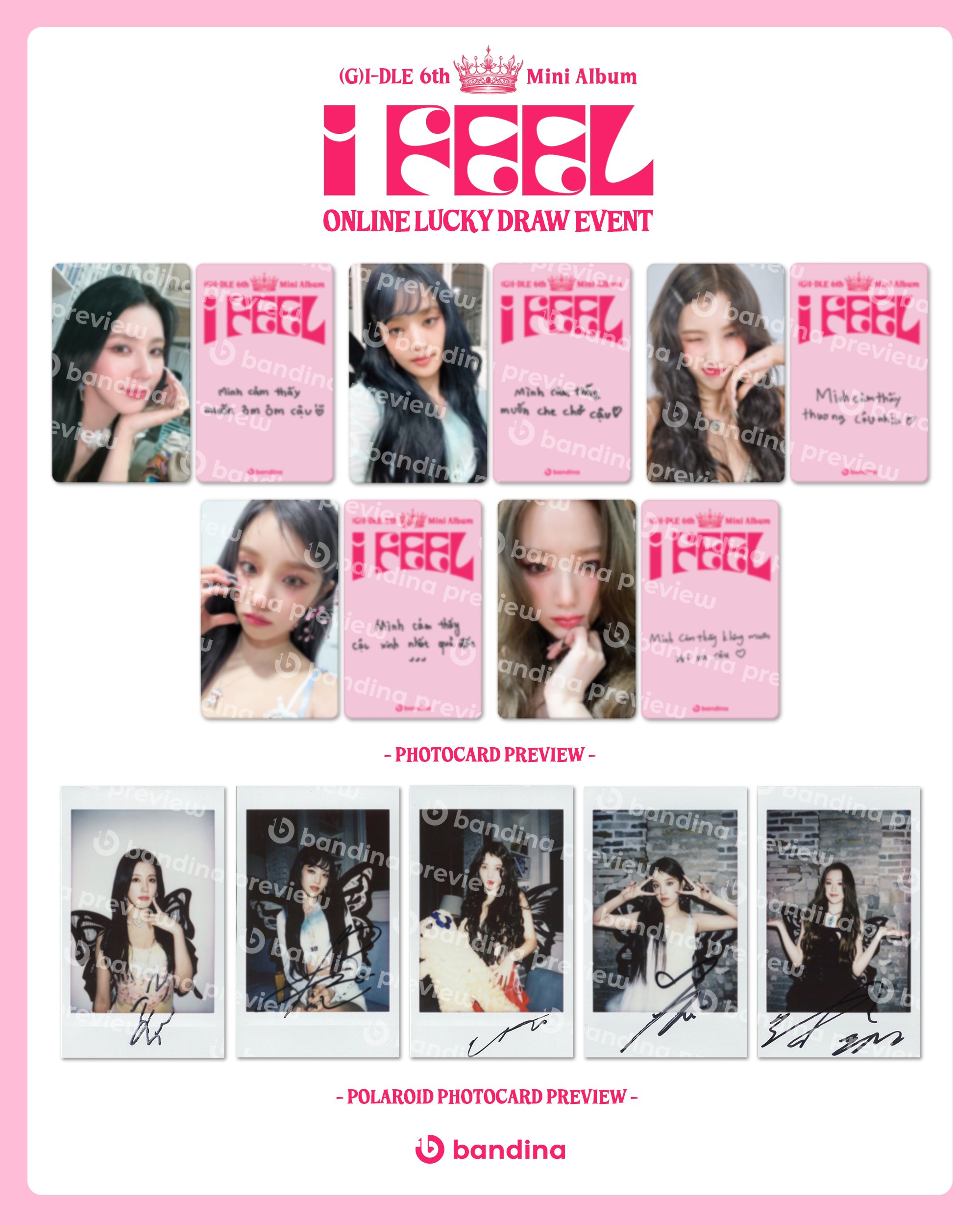 ONLINE LUCKY DRAW EVENT] (G)I-DLE - 6th Mini Album [I feel