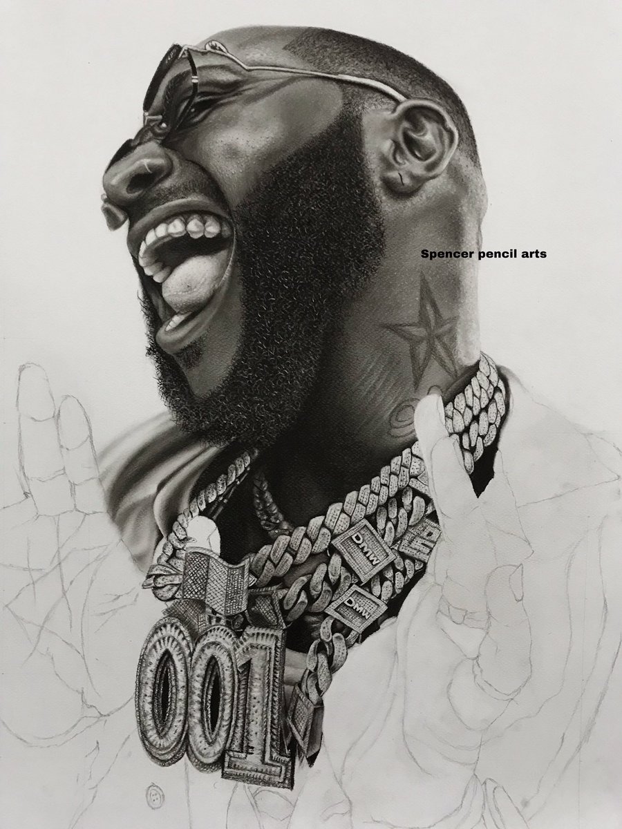 Stage 47! 
Just a few more days left 😊  

#Timeless - <a href="/davido/">Davido</a> #PencilDrawing #WorkInProgress 
Spencer pencil arts