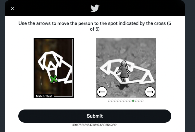 ProductPersonHQ's tweet photo. Captchas are getting very advanced now!

Doing pattern recongnition at this point. https://t.co/zcN4FfUWav