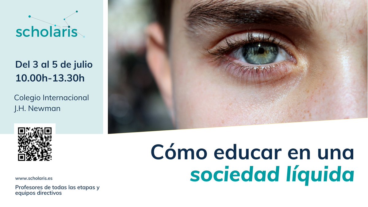 🔵ESCUELA DE VERANO
Cómo educar en una sociedad líquida

💥¿Cómo influye la afectividad en el aprendizaje? ¿Por qué es necesario educar la libertad? Abordamos estas cuestiones para que la tarea educativa esté a la altura de nuestra humanidad.

🗨️Info:
scholaris.es/como-educar-en…