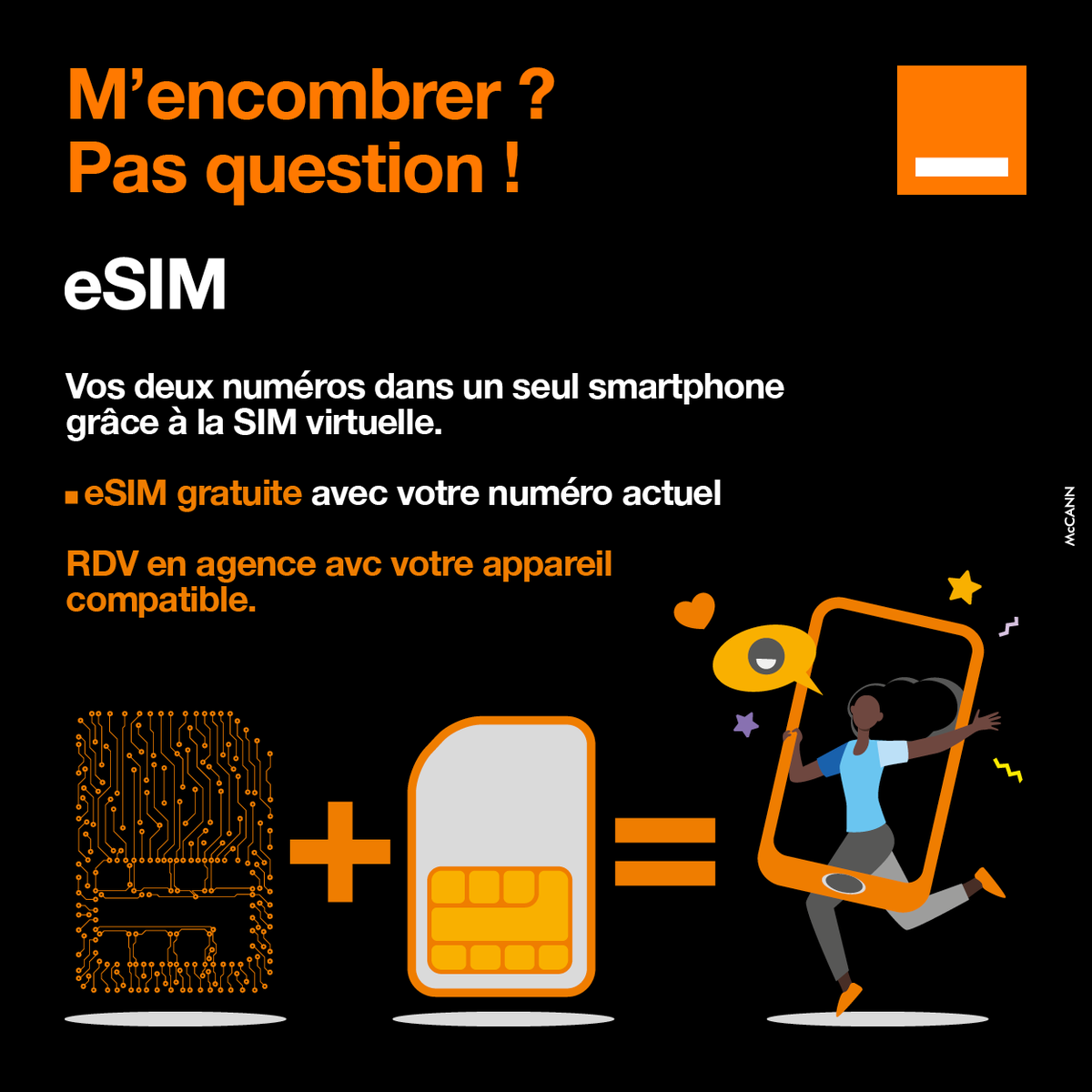 orangeguinee_gn's tweet photo. Bonne nouvelle, la eSIM d’Orange est là ☺️
Orange vous propose la eSIM pour vous permettre d’utiliser deux numéros dans le même téléphone sans vous encombrer.
RDV en agence pour changer GRATUITEMENT votre SIM actuelle en eSIM ou achetez un nouveau numéro eSIM à 5.000 GNF. https://t.co/TC4cu6BWJl