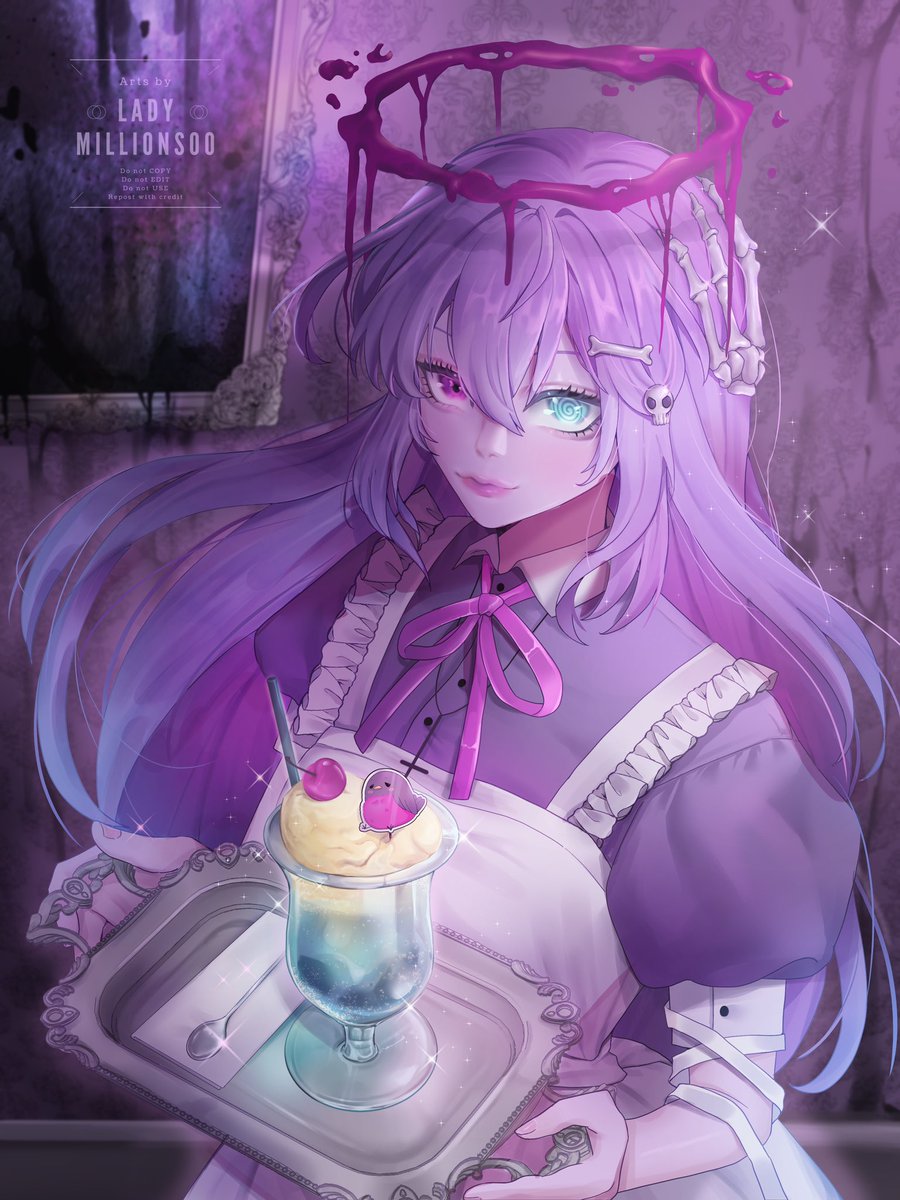 LadyMillions00's tweet photo. Maid 💜🍨

#illustraion #OC #มาอวดโฮมุ้ https://t.co/awGXkfAlUk