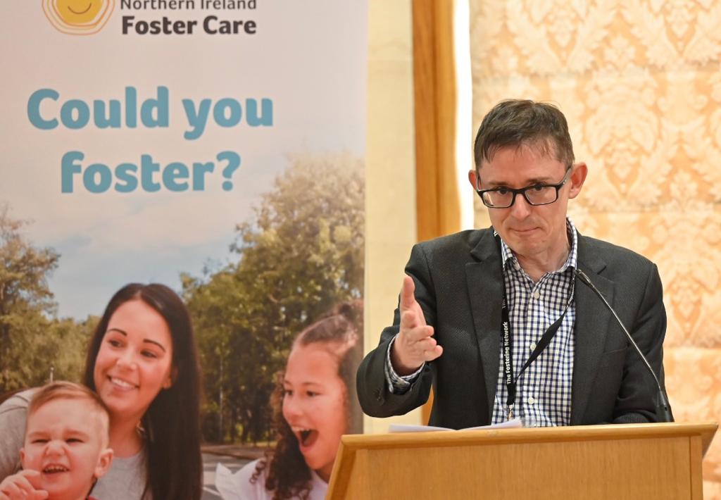Peter Toogood speaking at the launch of #FCF2023. Highlights a number of plans underway to help ensure better outcomes for children and young people in foster care @tfn_kathleen @fosteringnet