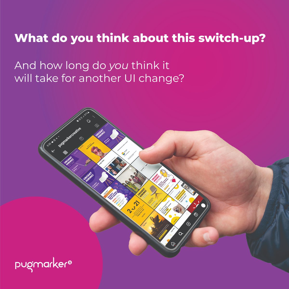 PugMarker's tweet photo. Instagram strikes once again with its layout changes! Goodbye Shop Tab &amp; Hello Again, Create Posts.
More about UI/UX here 👉 https://t.co/jGZUcUNuZw

 #Instagram #InstagramUI #InstagramDesign #InstaLayout #UI #UX #Design https://t.co/Gv6YS8angc