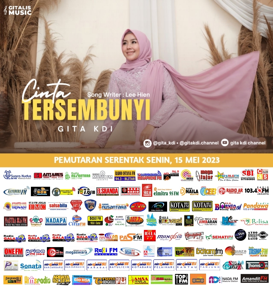 RadioIstanaBlt's tweet photo. Dengerin ๐ป@RadioIstanaBlt hari ini ๐๏ธ 15/5/2023 ๐ง#PemutaranSerentak ๐ @gitakdi_real - Cinta Tersembunyi ๐ CC #GitaKDIManagement @DennyPromotion #pemutaranserentak #dangdut #laguterbaru #gitakdi #cintatersembunyi #kdi #mnctv https://t.co/htc10Re90Y