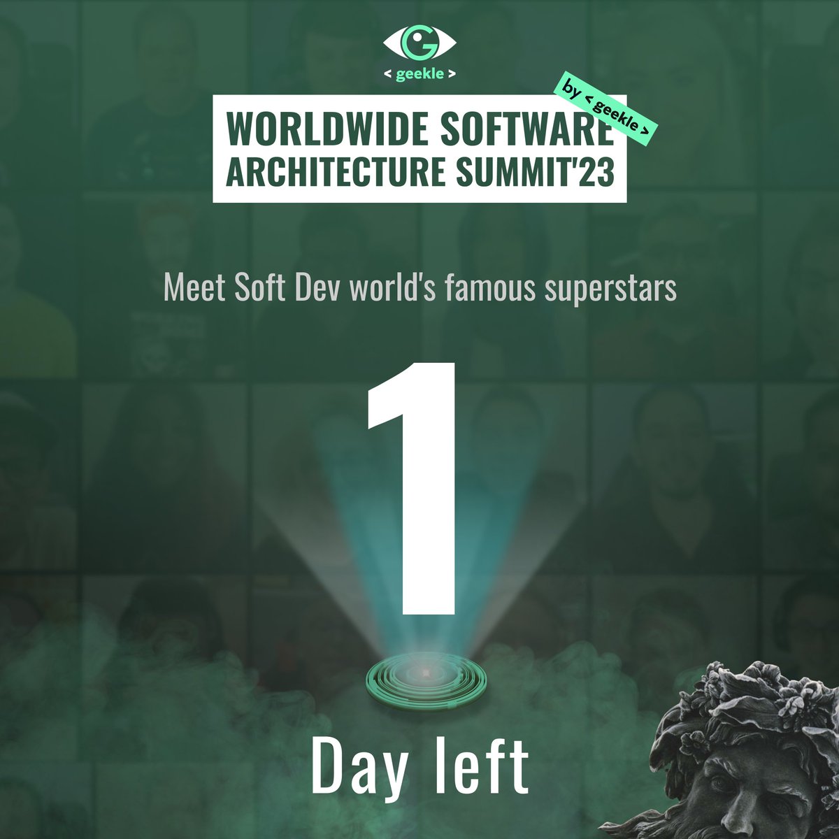WE ARE GOING LIVE IN 1 DAY🚀 ⠀ Worldwide Software Architecture Summit'23 is almost here! ⠀ The schedule for our summit: ✨ May 16 - Junior Track Start: 09:00 - 18:10 (UTC) ✨ May 17 - Senior Track Start: 09:00 - 19:00 (UTC) Buy your ticket at events.geekle.us/wsas23/
