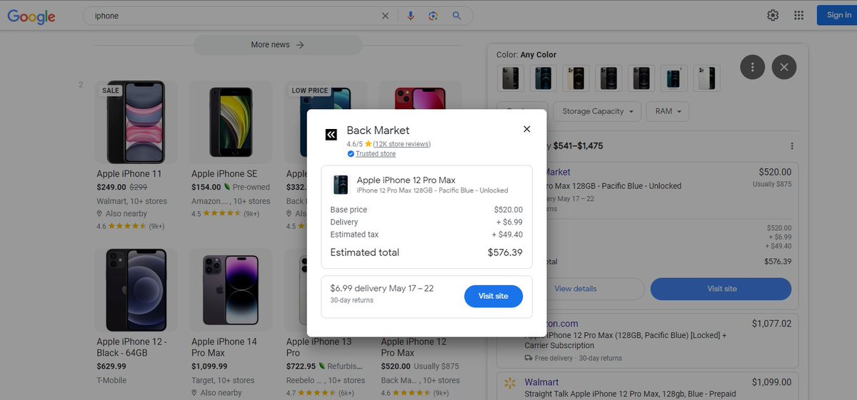 Punit6008's tweet photo. #NewTest

Google Organic product list showing product break down, also added button for "Visit Website" &amp; "View Details"

cc: @rustybrick https://t.co/R37pTxMOAB