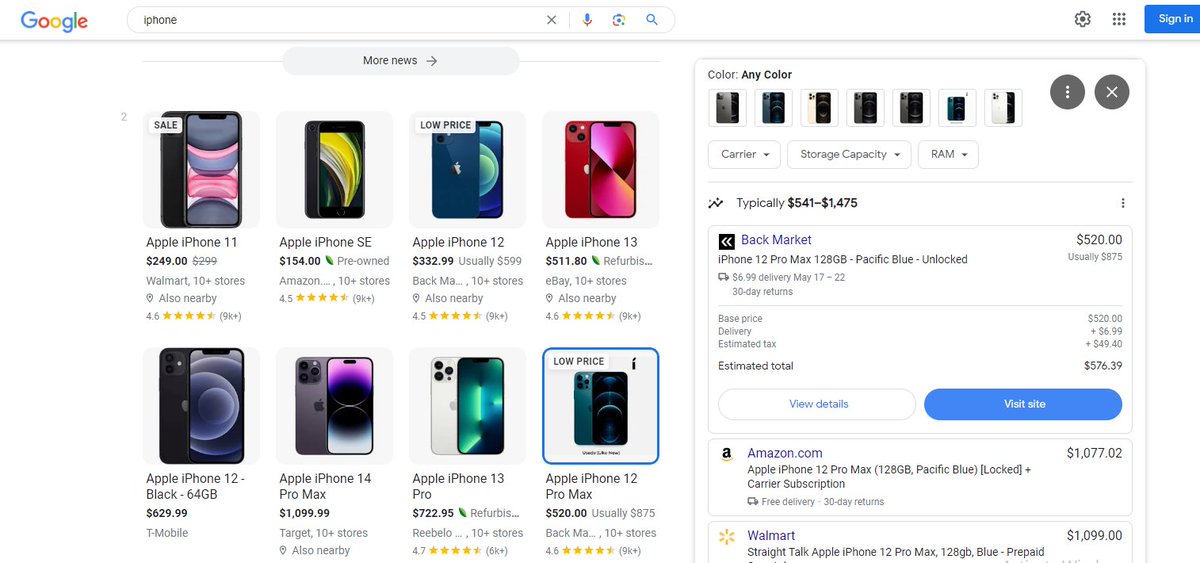 Punit6008's tweet photo. #NewTest

Google Organic product list showing product break down, also added button for "Visit Website" &amp; "View Details"

cc: @rustybrick https://t.co/R37pTxMOAB