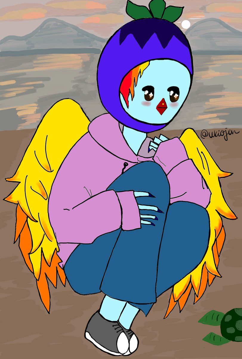 ukiochann's tweet photo. #Blueberrybird seaside sunset 

#doodle #drawing #artist #artistsupport #art https://t.co/sVRTUQdDnR