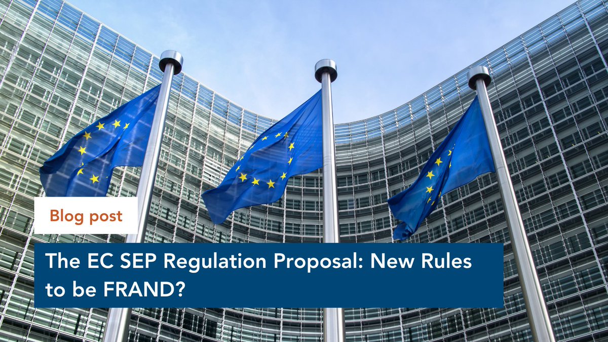 📚 New #blog post! #SEP #Regulation

Our researcher Niccolò Galli <a href="/niccocox/">Niccolò Galli</a> shared preliminary considerations on the proposed regulation on standard essential patents on the <a href="/Wolters/">Stephanie Wolter</a> Kluwer #competitionlaw blog 🔎
…itionlawblog.kluwercompetitionlaw.com/2023/05/15/the…