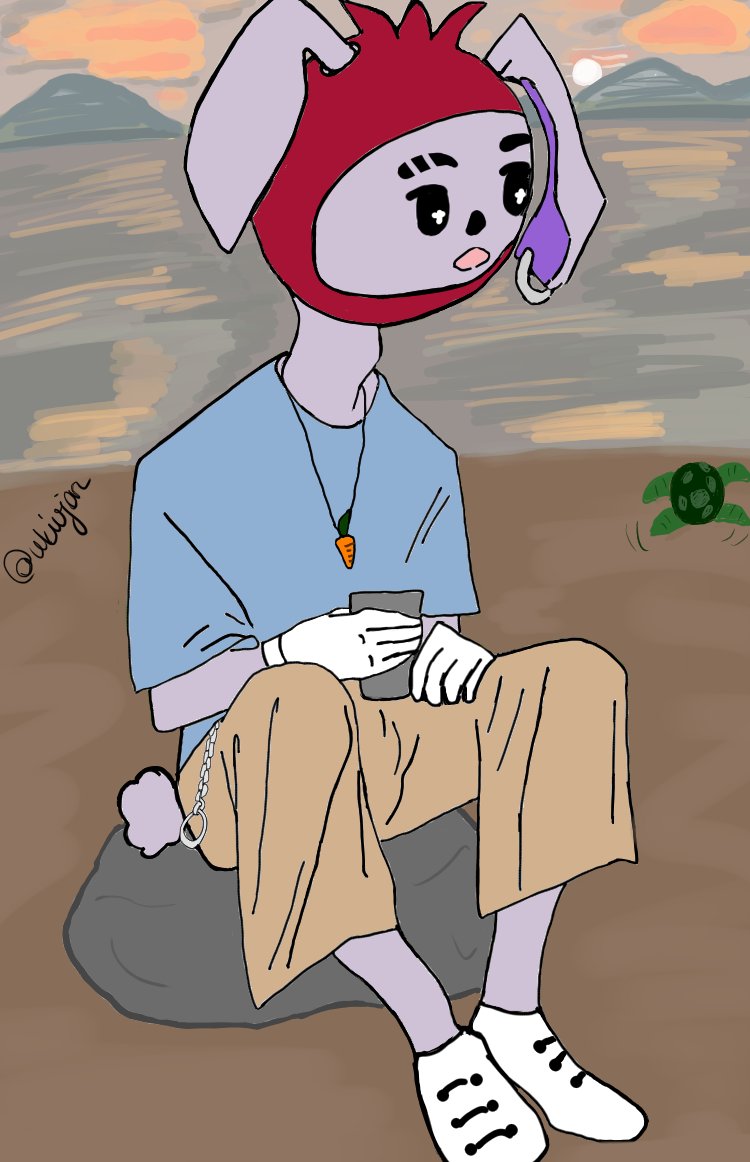 ukiochann's tweet photo. #Pomegranaterabbit seaside sunset

#doodle #drawing #artist #art #artistsupport #rabbit #beach https://t.co/7Z1HFz9V1G